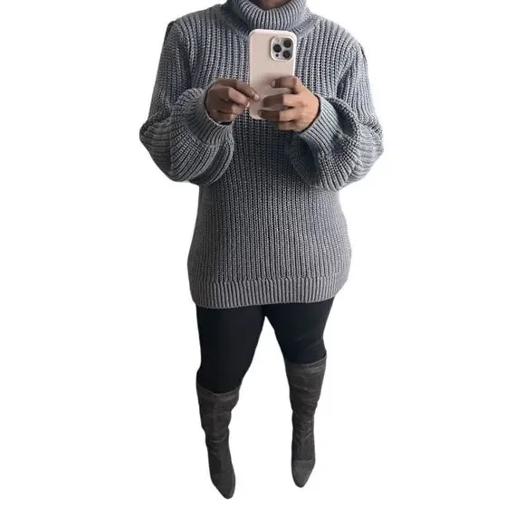 1x-3x Turtleneck Sweater - Picture 1 of 6